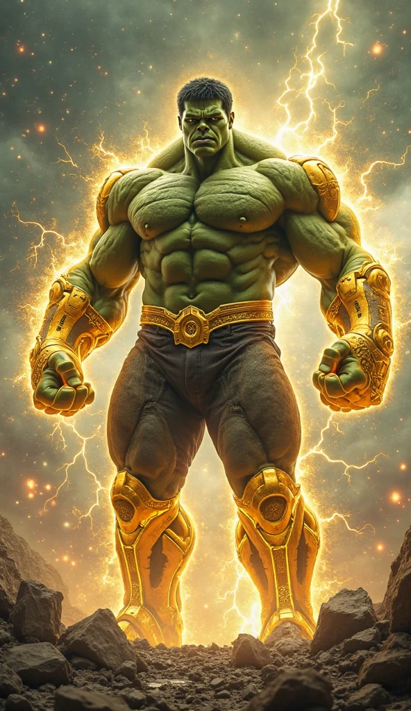 Imagine an alien with an incredibly defined body, with muscles protruding from his bright green skin. He is holding dumbbells made of an unknown substance, while cosmic rays from a distant planet shine in the background. This alien bodybuilder is ready to conquer the universe with his strength and determination!