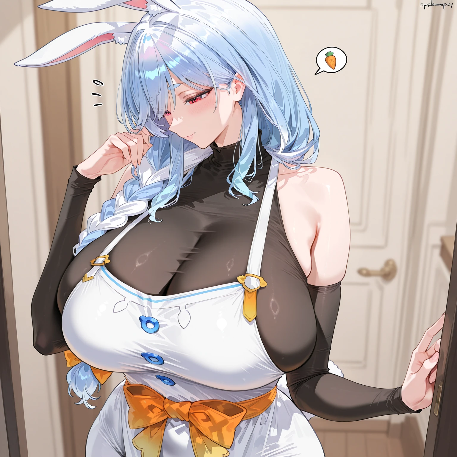 1girl in, masutepiece, Best Quality,Troubled face,Nikkeadomi,((nikkeadmi)),nsfw,((solo girl)),((Perfect body,))((Super beautiful,))((High quality,)), ((sweaty,wet all over,Steam,blush,Shiny,))love hotel room,cowboy shot,pov,Looking at Viewer,gigantic breast,half open eyes,spread legs,squatting and straddling,(Show off your crotch by opening your crotch in a crouching posture,)((((white Playboy Bunny girl costume,white pantyhose,white bunny rabbit ear hairband,)),)),(from below,)((Focus butt)),(lovejuice dropping crotch,)turning around with my back turned