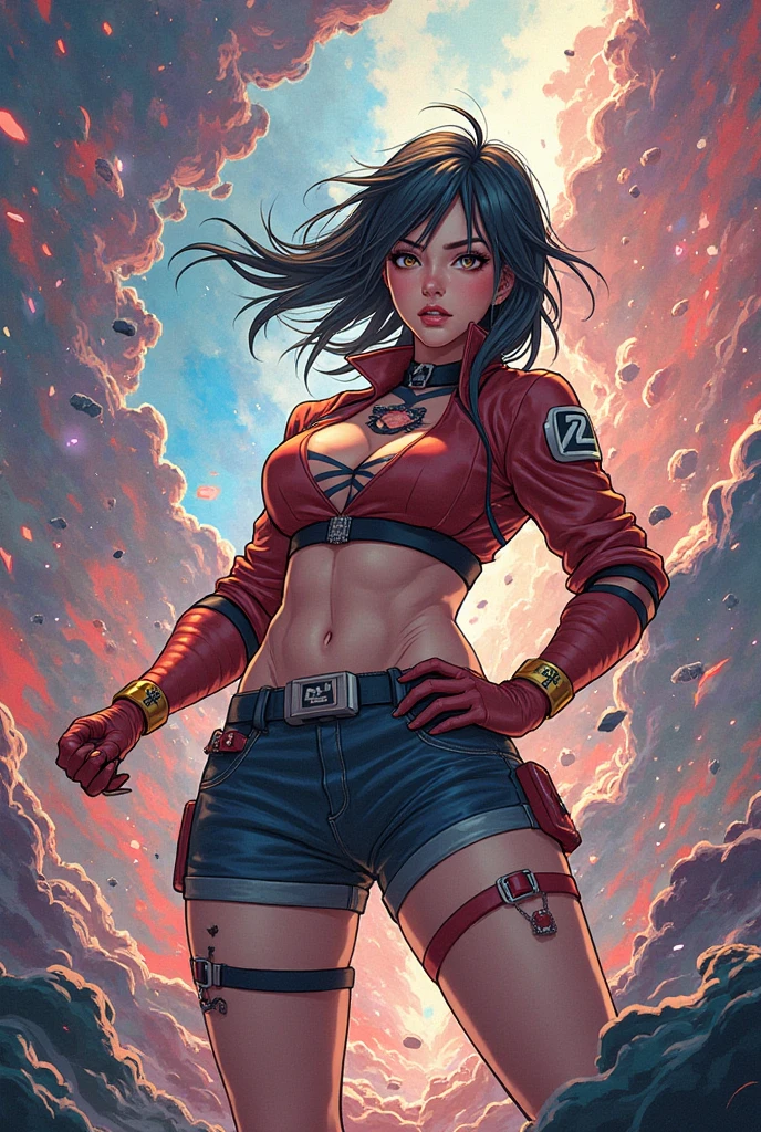 (masterpiece),(best quality:1.0), (ultra highres:1.0), detailed illustration, 8k, anime, 1girl, beautiful anime girl, perfect body, perfect breasts, posing, pretty face, detailed face, beautiful eyes, detailed eyes, dark red eyes, bright red lips, red lipstick, beach, sunny day, bikini, beautiful stylish hair, highlights in hair, bangs anime style, best quality, vibrant