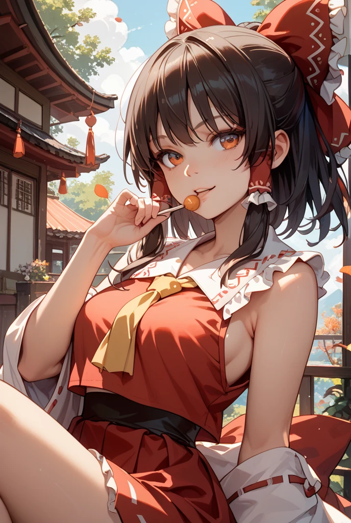(masterpiece, best quality), female retirement age, supple, pacific islander, amber eyes, large ears, square chin with cleft, low cheekbones, , blue top knot hair, affection wearing denim jumpsuit, bra and panty set, wedges, tiara,, wearing a hat, wearing a hat with a seductive look, adding a touch of mystery and allure, firelight, the flickering glow of a fireplace, bringing intimacy and warmth to the setting, a lively street fair, with food stalls, live music, and laughter