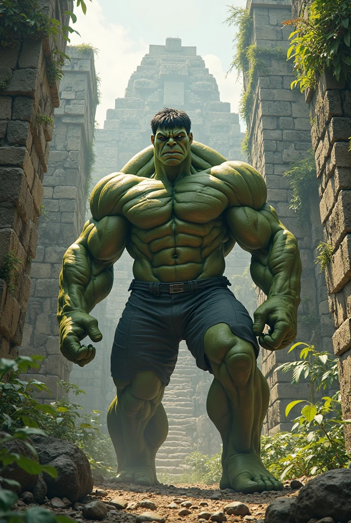 A villa with hulk structure and green colour