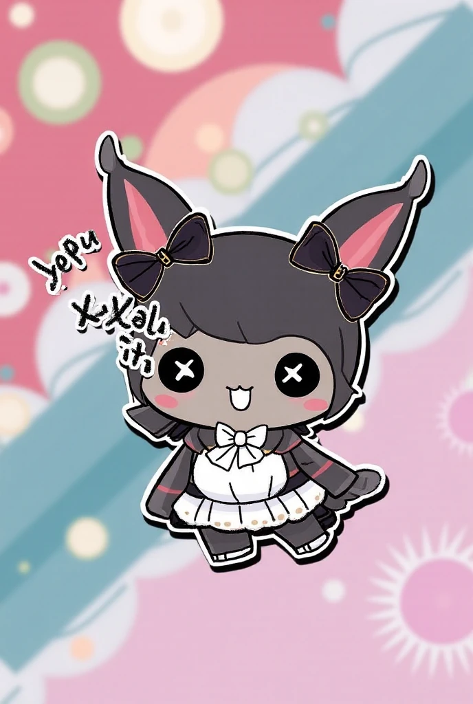 Chibi-e,girl,Bunny girl,black,Mini character,small