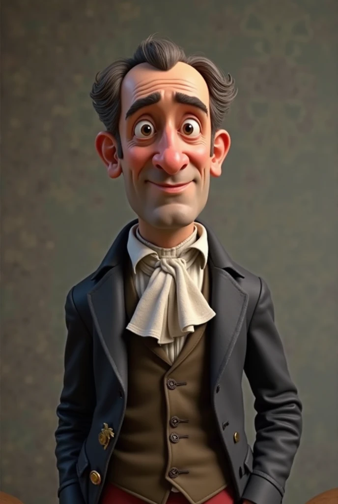 Forty-something brown-haired Hobbit with small pointed ears barely peeking out from his curly hair, wearing butler's clothes in a high-ceilinged Rivendell-style room.