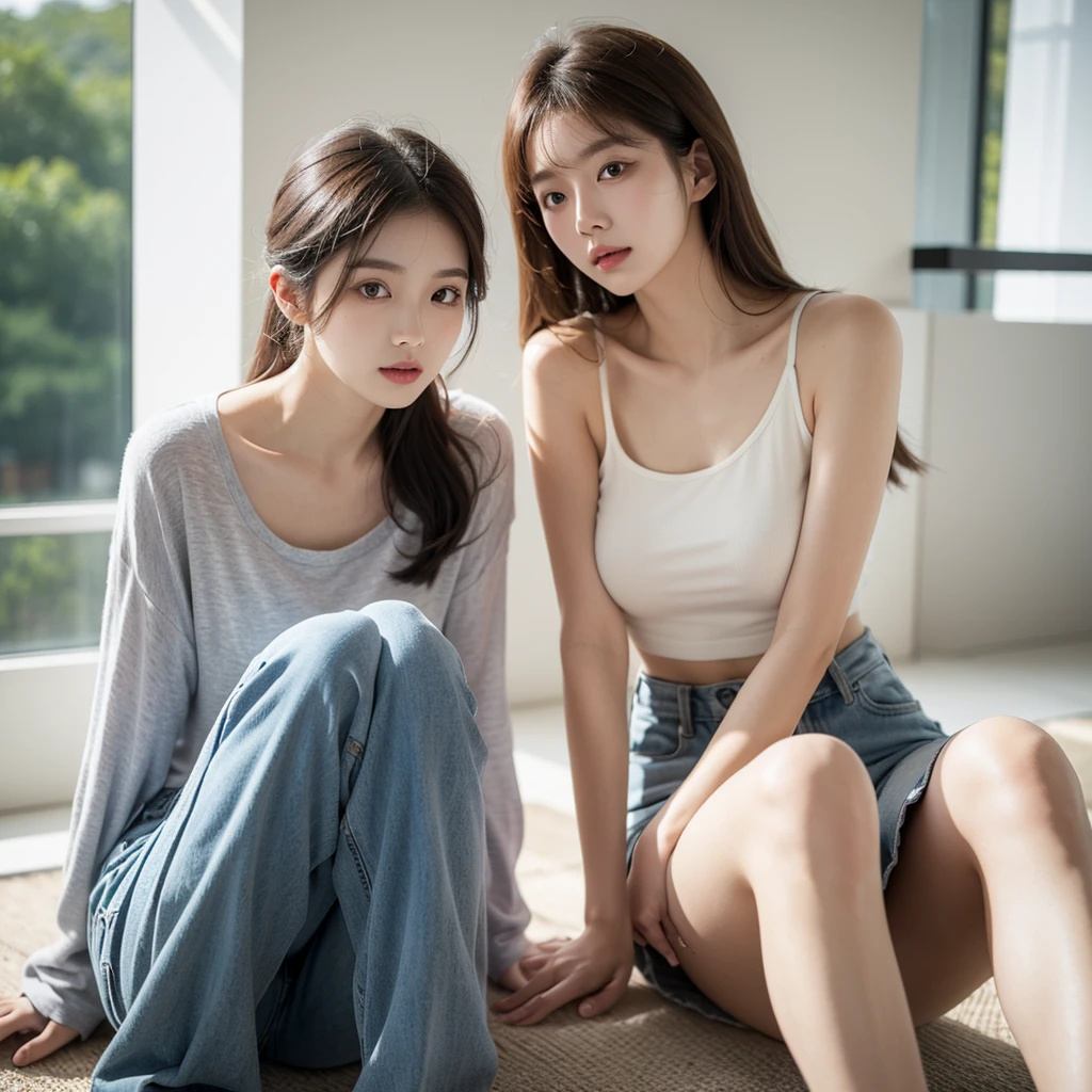 ,Legs are spread in an M shape,,I can see your pants