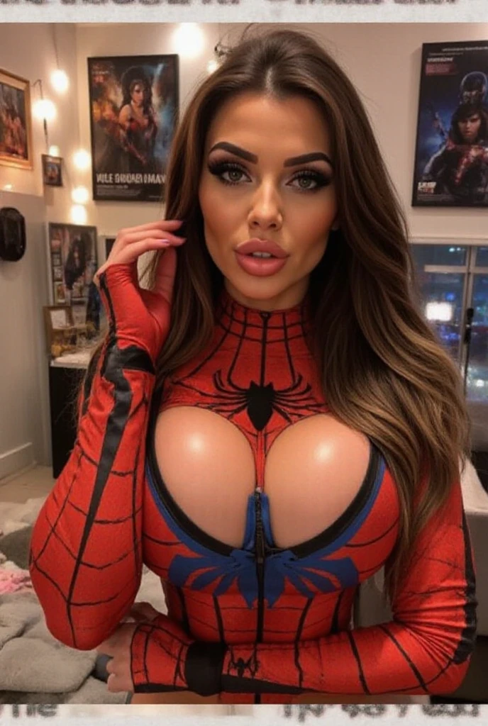 selfie photo of spidergirl big tits