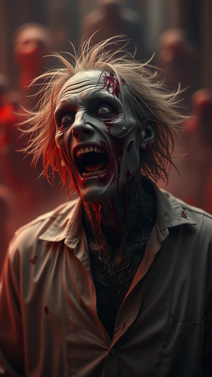A zombie with a bullet wound on his head --auto --s2