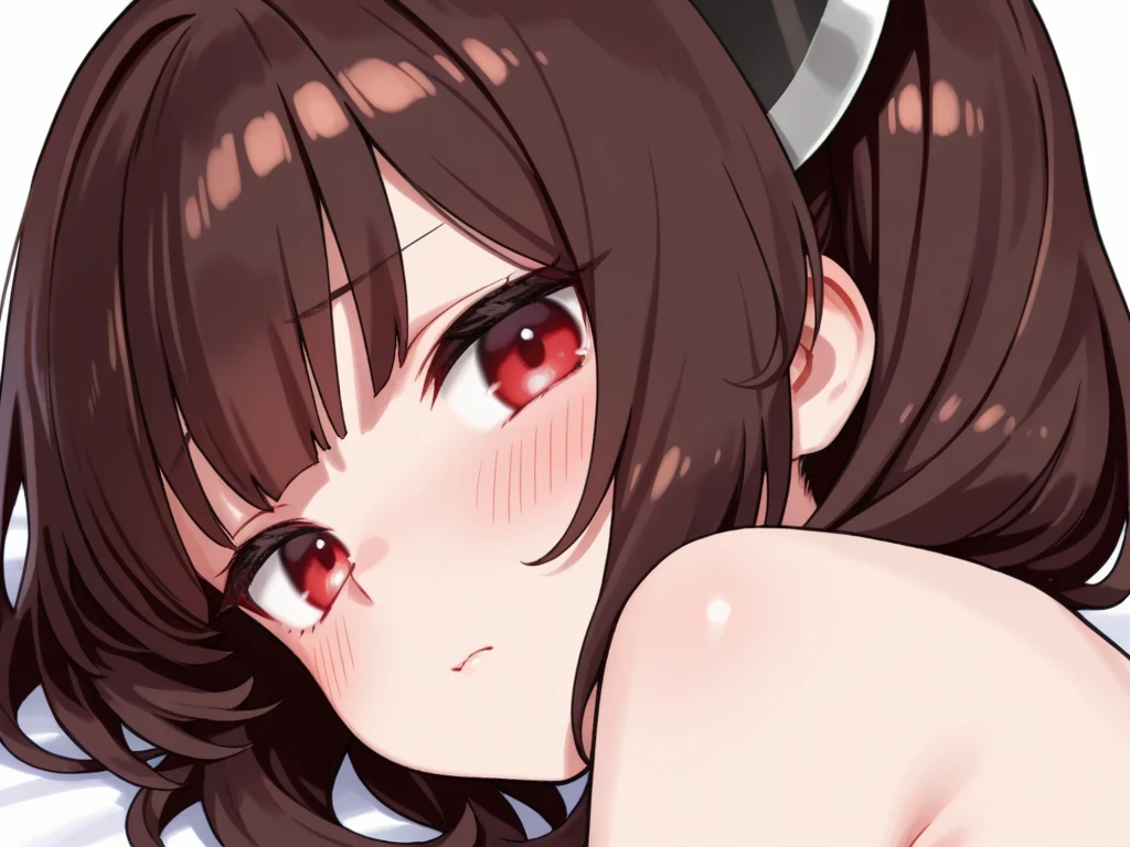 1 boy, fellatio, penis balls_deep,deepthroat Cum in the back of my throat, Painful expression, Wide-eyed and surprised expression pussy juice brownhair purpleeyesGirl