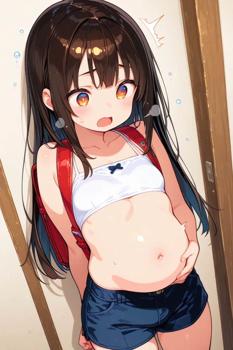 little_girl,cute_loli_, diabellze, blue eyes, long black hair, red hair, multicolored hair, sexy, a sexy way, sex style