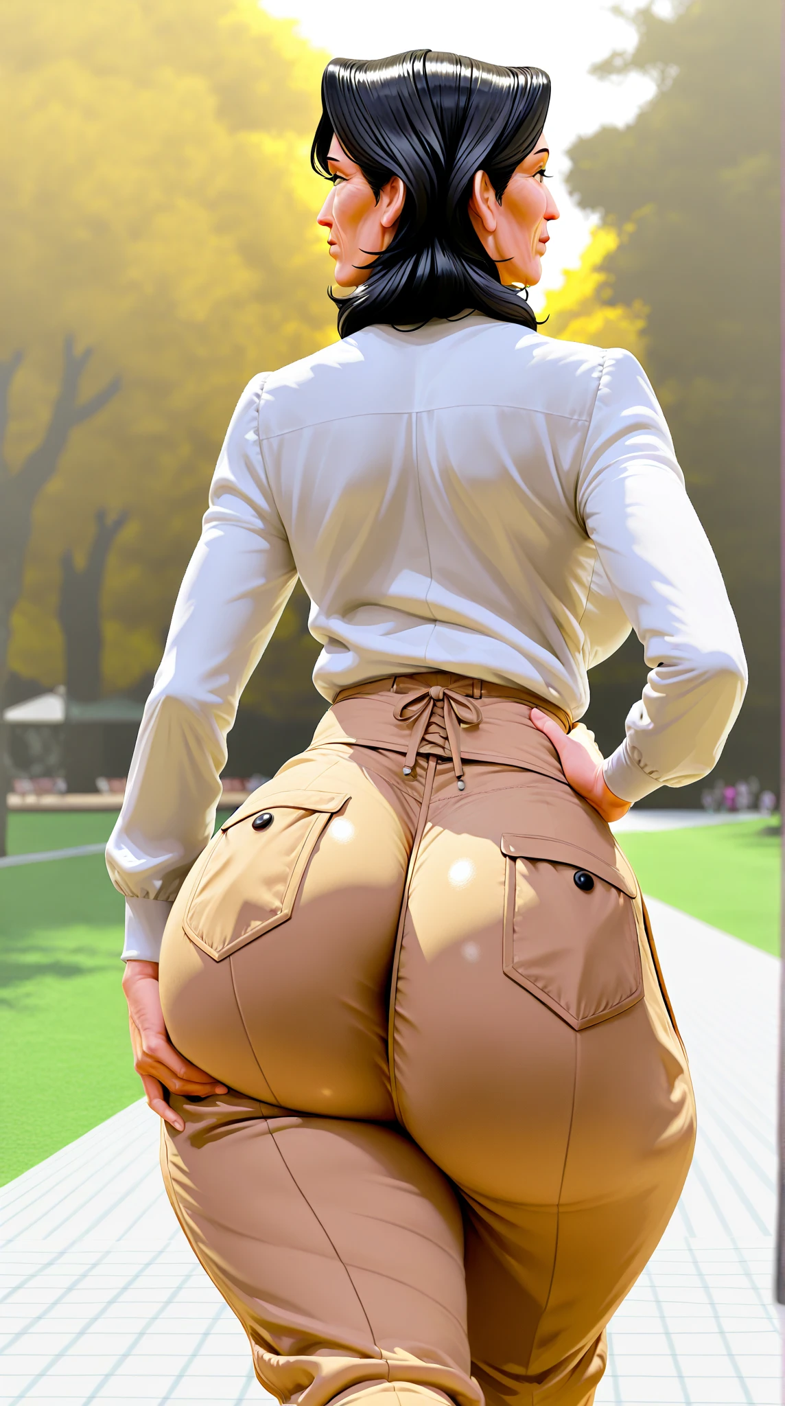 Yellowing of the ass。