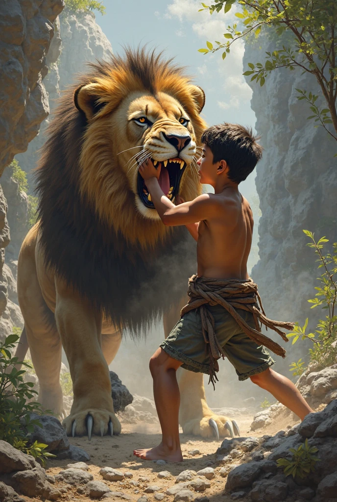A boy fight like lion wallpaper