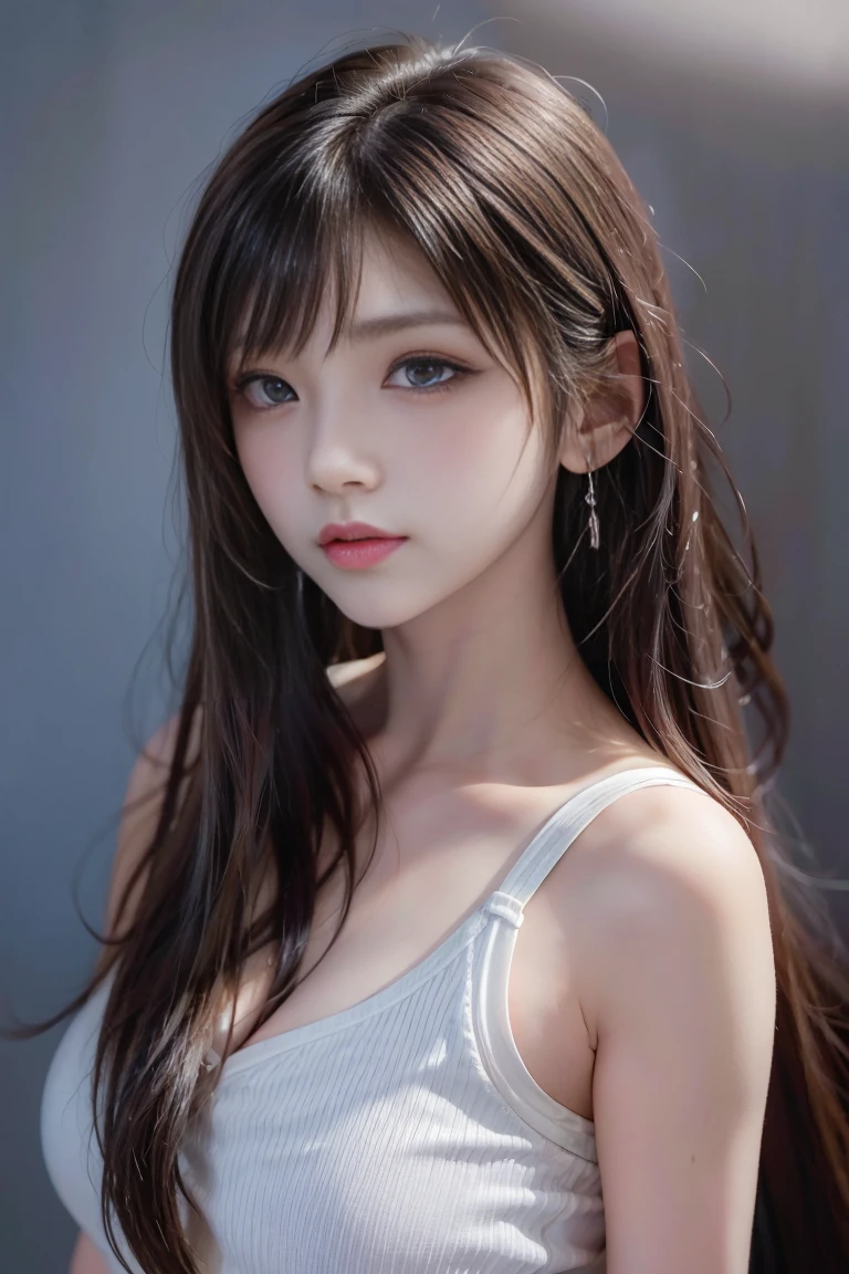 One girl,night, Upper Body,close, 8k, RAW Photos, Highest quality, masterpiece,Realistic, photo-Realistic, Mid-chest、high resolution、Ultra delicate、Big eyes、Luxury Dresses