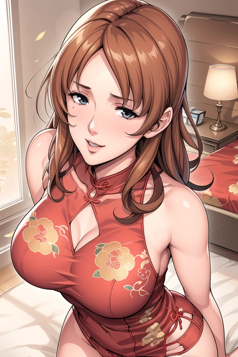 (8K HDR photorealistic pic), Betty Boop, short, althetic, curvy lady, ((tight little red dress)), dark eyebrows, black lipstick, (hoop earrings), dark eyeshadow, black lipstick, curvy, busty, (curly short black hair), shortstack, (retroussé breasts), darling figure, (supple pouting breasts), firm thighs, hourglass figure, kerchief, big brown eyes, dancing seductively