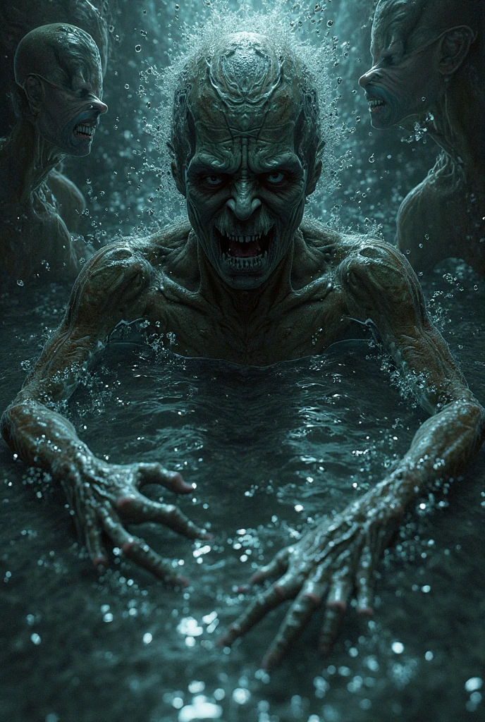 claustrophobia, Cinematographic film, showing the distorted state of a person, demon-possessed., sinewy neck, skin crawls from the wicked, Supernatural Energy, when they succumb to dark forces, consuming their body.