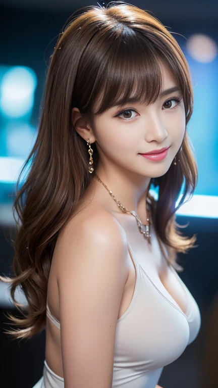 Urban beautiful girl college student, masterpiece, light makeup, Red lips, Silver Hair, Disheveled long hair, Street background, beautiful, elegant. Extremely fine detail, Master Works, Authentic texture, Realism in film lighting, Perfect job, 16K, High resolution, exquisite features,blue eyes、Japanese Idols、beautiful顔、Cute Smile、Brown Hair、beautiful hair、Stylish hairstyle,glamorous、 Big Breasts、Erect nipples、Greasy muscles、Shiny skin、Sunburned skin、Glowing dark skin、Wear a bathrobe in the bathroom, Bright big eyes, Smooth Skin, Earrings, necklace, リアルな顔つき、リアリティ