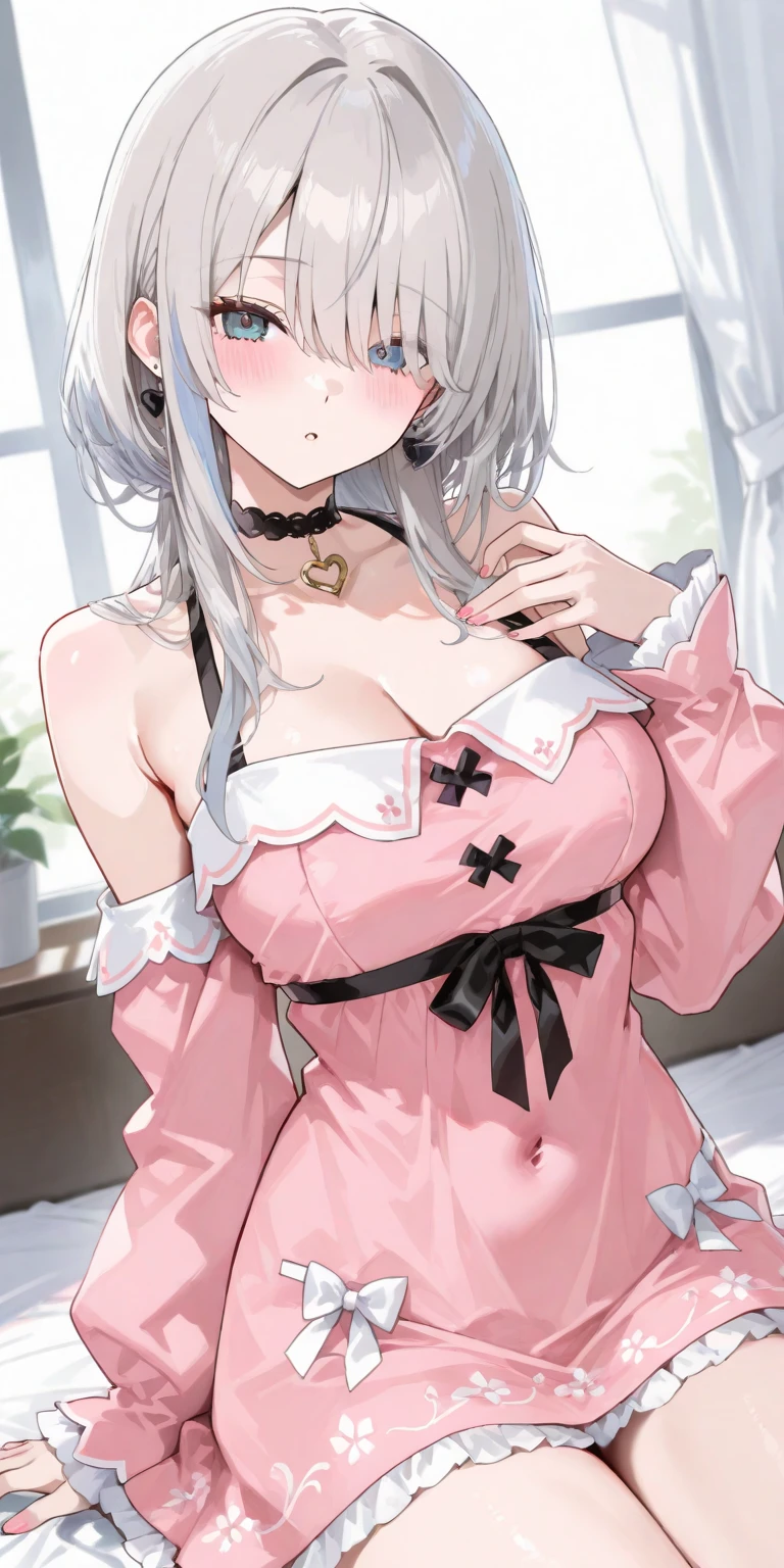 Illustration, 1girl, illyasviel von einzbern, unicorn (azur lane), {{{fusion}}}, {{{agglutination}}}, combination, (((mature female))), (((standing))), (((hands on hips))), (((big breasts))), (((narrow shoulders))), (((narrow waist))), (((smile))), long hair, huge ass, hotel room, masterpiece, best qualityst, ((masterpiece)), ((best qualityst)), ((ultra detrailed)), upper body, {{{agglutination}}}, pose With hands on hips, (((look at the person's face))), (((face-to-face look))),