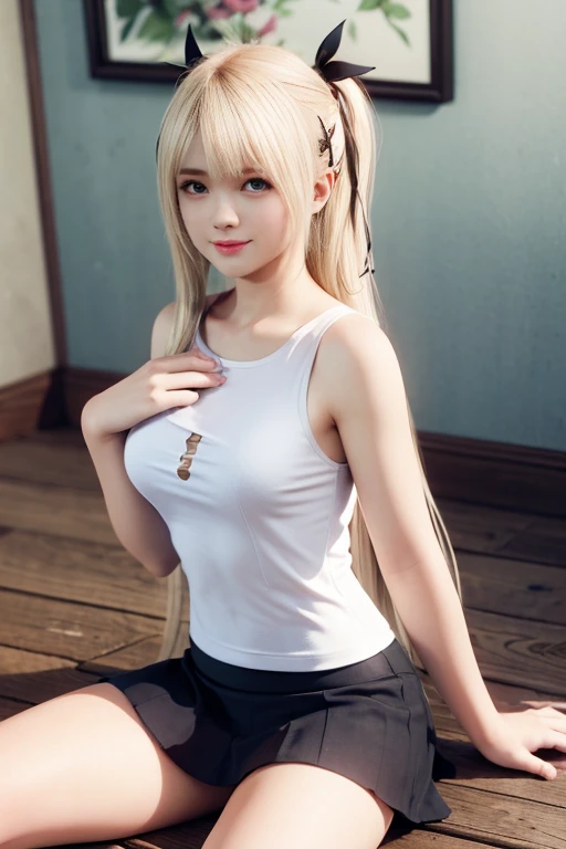 optimum,tmasterpiece,hight resolution,best qualtiy,hyper HD,super detailing,awardwinning,squatting and spread legs,Show white panties,16 K,独奏,(The upper part of the body),Raw feet、wearing miniskirt、She spreads her legs wide to the left and right, showing off her white panties.、anatomy correct,Beautiful cyberpunk girl,cute face,,Gradient Beige Hair,Hairline,((scarlet eyes)),long eyelasher,Hanging eye corners,White skin of the,(small tit),(Slim body),((Women's Super Short Shawl Leather Jacket)),((Racing_Suit)),((High-Low_long skirt)),Ear studs,(lanyard),(Laser material clothing:1.2)