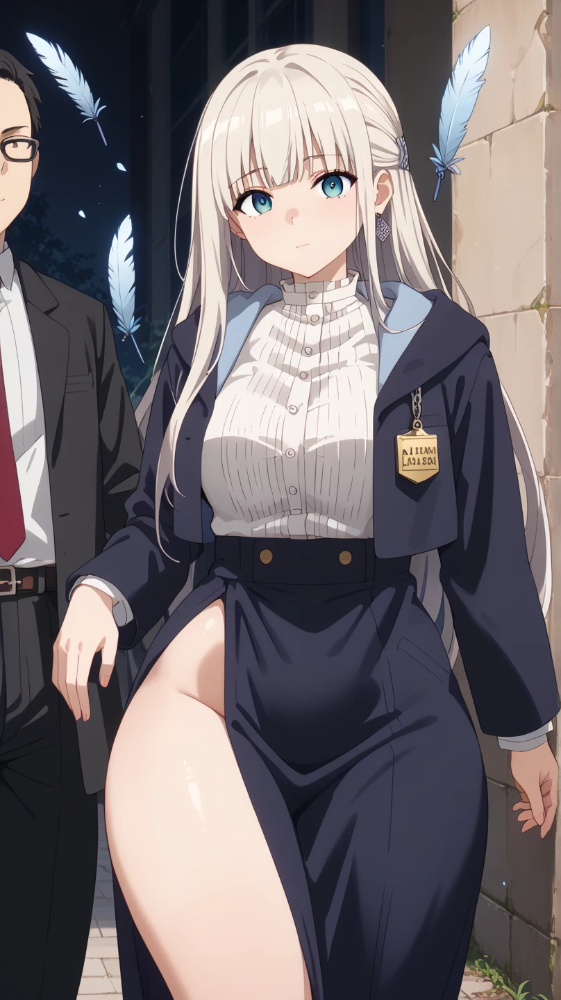 (nsfw:1.2),((One girl, 1 Elderly)), (Skirt flip:1.4), ((Old man grabs woman's waist)), The old man laughs evilly, Huge breasts:1.7, Anime cel painting style, Highest quality, High resolution, Huge breasts:1.8, good, High leg panties,blue eyes, Purple Hair, bangs, Side Ponytail, hair ornaments, Embarrassing, fear, blush, View Viewer, whole body、(((Completely naked:1.8)))、He is moving his hands violently to his crotch