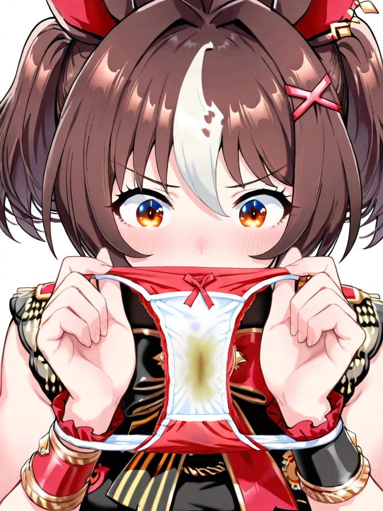 1girl,kitasan black\(umamusume\), {{blue archive}}, hara(harayutaka),{{sincos}},[[ogipote]],official art,highly detailed,best quality, clear lines, huge breasts,censored, mosaic censoring, solo focus, looking at viewer,bangs, collarbone, anime visual of a cute girl,anime best girl, bangs, looking at viewer,breasts, censored, mosaic censoring, official artwork, offcial art,official artwork,halo,high detailed official artwork, breasts, censored, mosaic censoring, open mouth, upper body,solo focus, looking at viewer,seductive smile, fun, white background,simple background,paizuri,solo,pov,1boy ,penis, grabbing breasts,dark-skinned male, cum on breasts,completely nude, nipples,