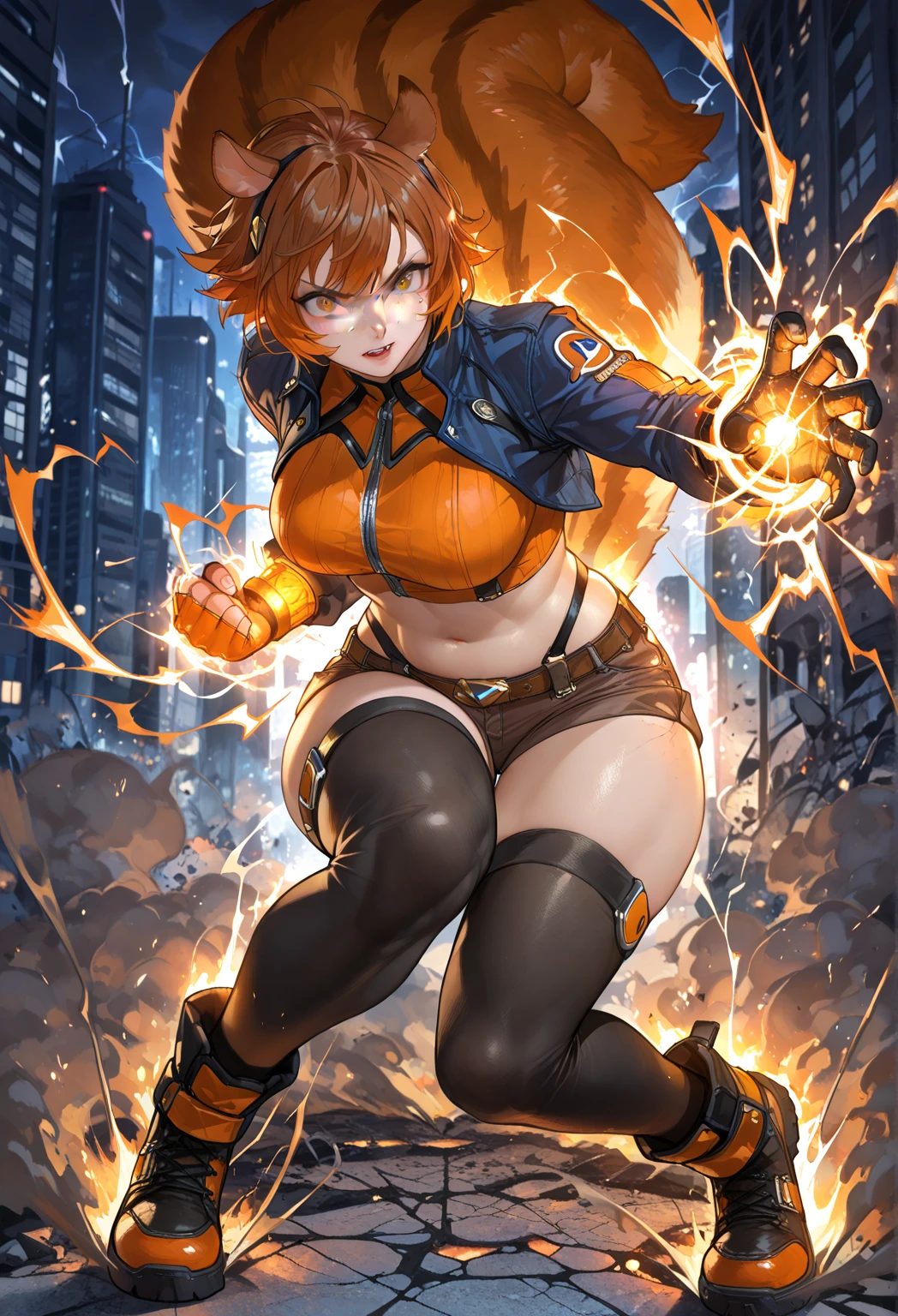 ultra-detailed, Explicit, Beautiful body, Beautiful Nose, Beautiful character design, perfect eyes, perfect face, ultra highres, 4K, beautiful legs, perfect legs, Nice hands, Perfect hand, Masterpiece, Best Quality, Highly detailed, illustration, absurdres, street fighter, doll suit, shadaloo doll, dollsuit, expressionless, blank eyes, looking at viewer, red gloves, emotionless, black latex, corrution, mind control, female combatant, full body, hypnotized, unhappy trance, full body suit, ribbed bodysuit, both arms at side, obey, perfect female body, extremely glossy latex, hypnosis, hypnoLora, empty eyes, Mind control device, poses, submissive_pose, Slave, hat, necktie, stand up straight, standing, standing at attention, hat, necktie, belt, latex, ribbed bodysuit, thighhighs, garter belt, Fighting Stance, extending the right arm from the shoulder into the air with a straightened hand, nazi saluting, military, military saluting, salute, thigh boots, 1girl, Sam, Totally Spies, orange hair, long hair, green eyes