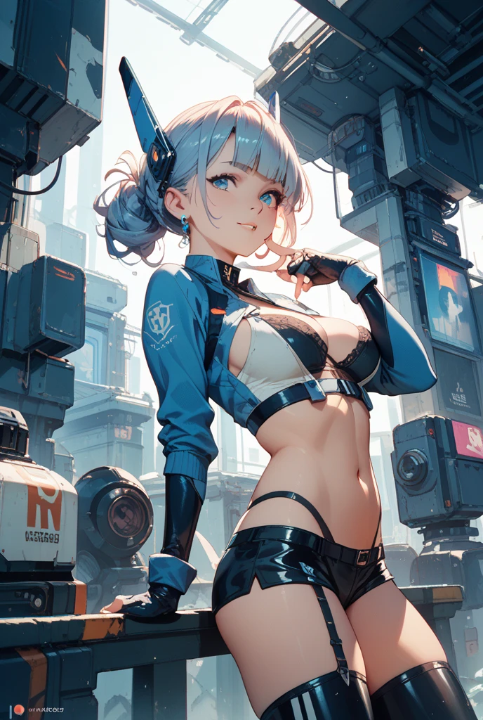 (quality)), ((masterpiece)), Recommended results, Puffy nipples, (see through:1.5), straighten your back, abdominal muscles, huge bust, angle to floor:1.2, low camera angle, Hair loss on crotch, Hatsune Miku,the best, masterpiece, high resolution, the best Quality, ultra high definition, Super details, The award-winning, 16k, (Upper body), beautiful girl, white hair, Hair, Hanging corners, White skin, (small) , (slim), ((Full-face military biochemical protective clothing)), earrings, (neck ring), (Short gloves as short as half the palm of your hand)