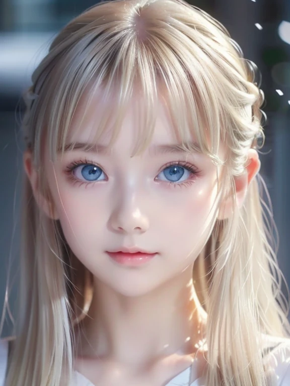 ((sfw: 1.4)), ((detailed face, professional photography)), ((sfw, extra short hair, sidelocks-hair, blond hair, Large, clear sky-blue eyes, earrings, 1 Girl)), Ultra High Resolution, (Realistic: 1.4), RAW Photo, Best Quality, (Photorealistic Stick), Focus, Soft Light, ((15 years old)), (( (young face))), (surface), (depth of field), masterpiece, (realistic), woman, bangs, ((1 girl))