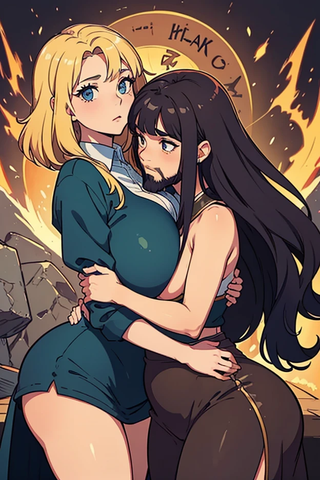 blonde, bright eyes, , 光沢のある、(masterpiece),(highest quality:1.0), (ultra high resolution:1.0), Detail view, 8K, anime, masterpiece, brown eyes、、attractive woman　provocative look　Blushing wavy hair　very 　Fair skin　Very detailed 　Very detailed eyes　her cheeks are flushed　show your 　press your  together　I'm shy　photo from the waist up　,,saliva seductive smile,, blush, sweat, open mouth, rolling eyes, tears, tongue out,1girl,bishojo,　beautiful starry sky、grassland、