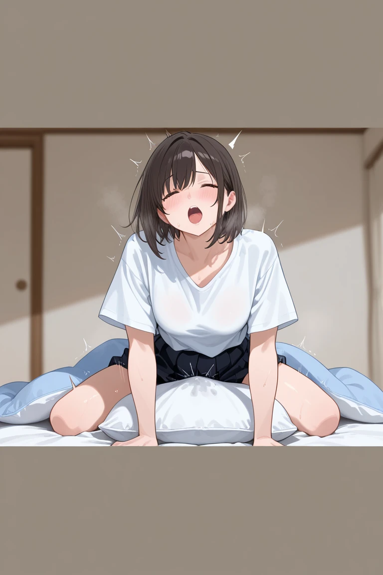 Full Body Focus Spread your legs、
White breath, rough breathing、Sweat、steam、blush、Rape face、Open your mouth、Lots of tears、Gray Hair、(short hair)