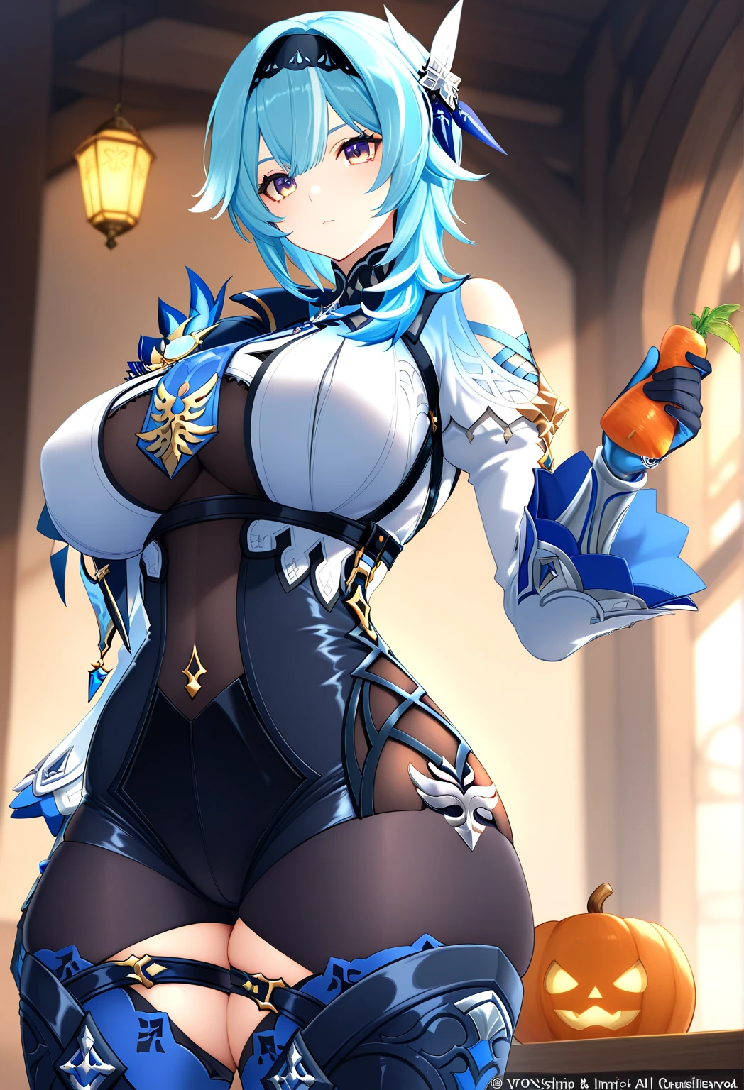 Young black girl, black skin, white colored hair, Bob hairstyle, Orange Eyes, Green rich top, Sleeveless, pantyhouse, crown, Shorts, open breasts, anger, Masterpiece, hiquality