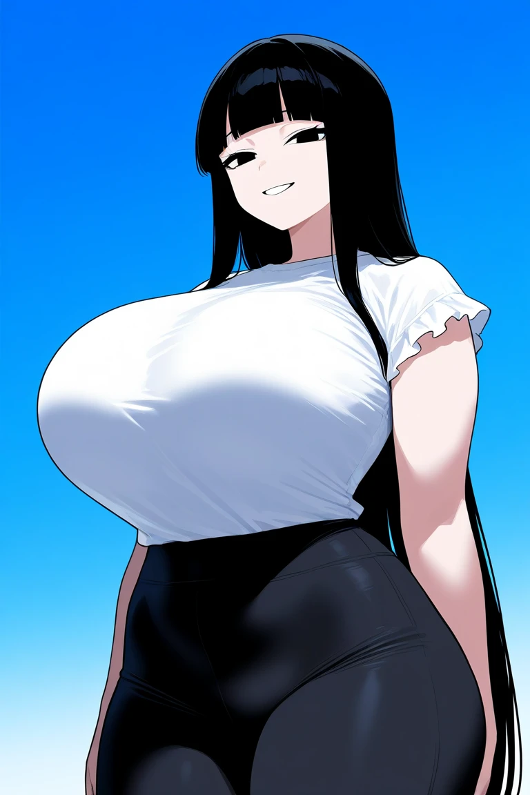 masterpiece、Highest quality、simple、beautiful、Anime illustration、Draw a woman in a big way、Completely naked、Large Breasts、Titty fuck、Giantess、Hall々Stand with、Hands on hips、giantess、Black Hair、Long Hair、Low - Angle、Destroyed small town、Destroyed Tokyo、City in Ruins、Smoke is rising、The fugitive々、Destructive illustration