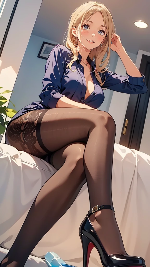 linda mulher 25 anos, moletom branco com gola, brown tights, lindas coxas, cabelo curto, oculos, belos olhos detalhados azuis , olhar sexy,coxas sexy, pantyhose marrom corpo definido, belos detalhes no corpo, quarto escuro, short hair black