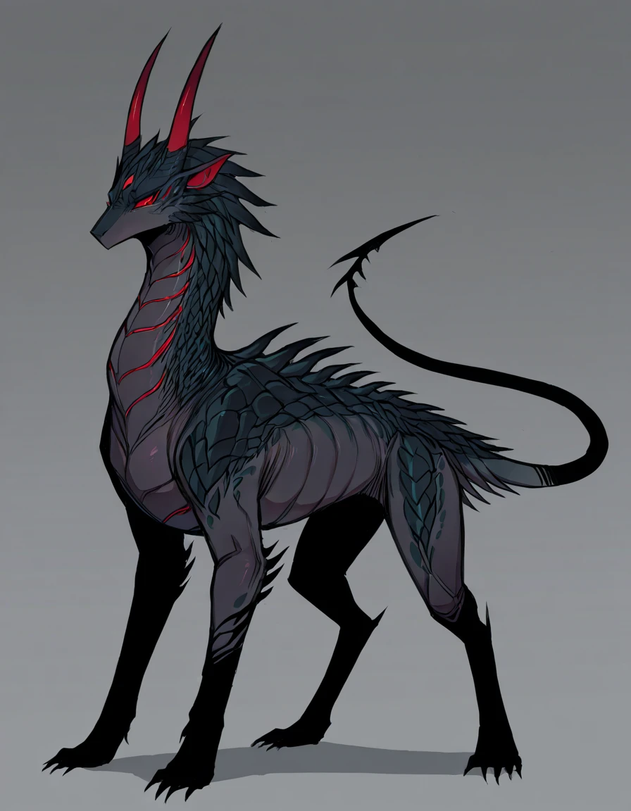 an ass-shaped creature, without arms, without a head, with two long legs