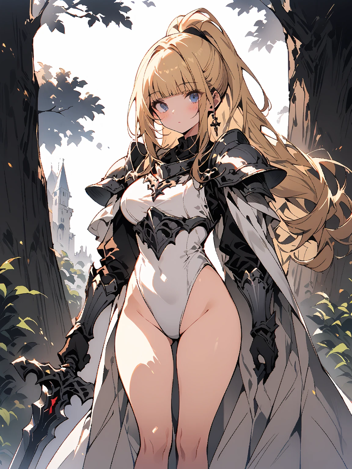 (masterpiece), best quality, bondage, bra, white, scared, in dark forrest, blonde, fox ears, fox tail, sitting on grass, bondage, tied to tree, tied arms