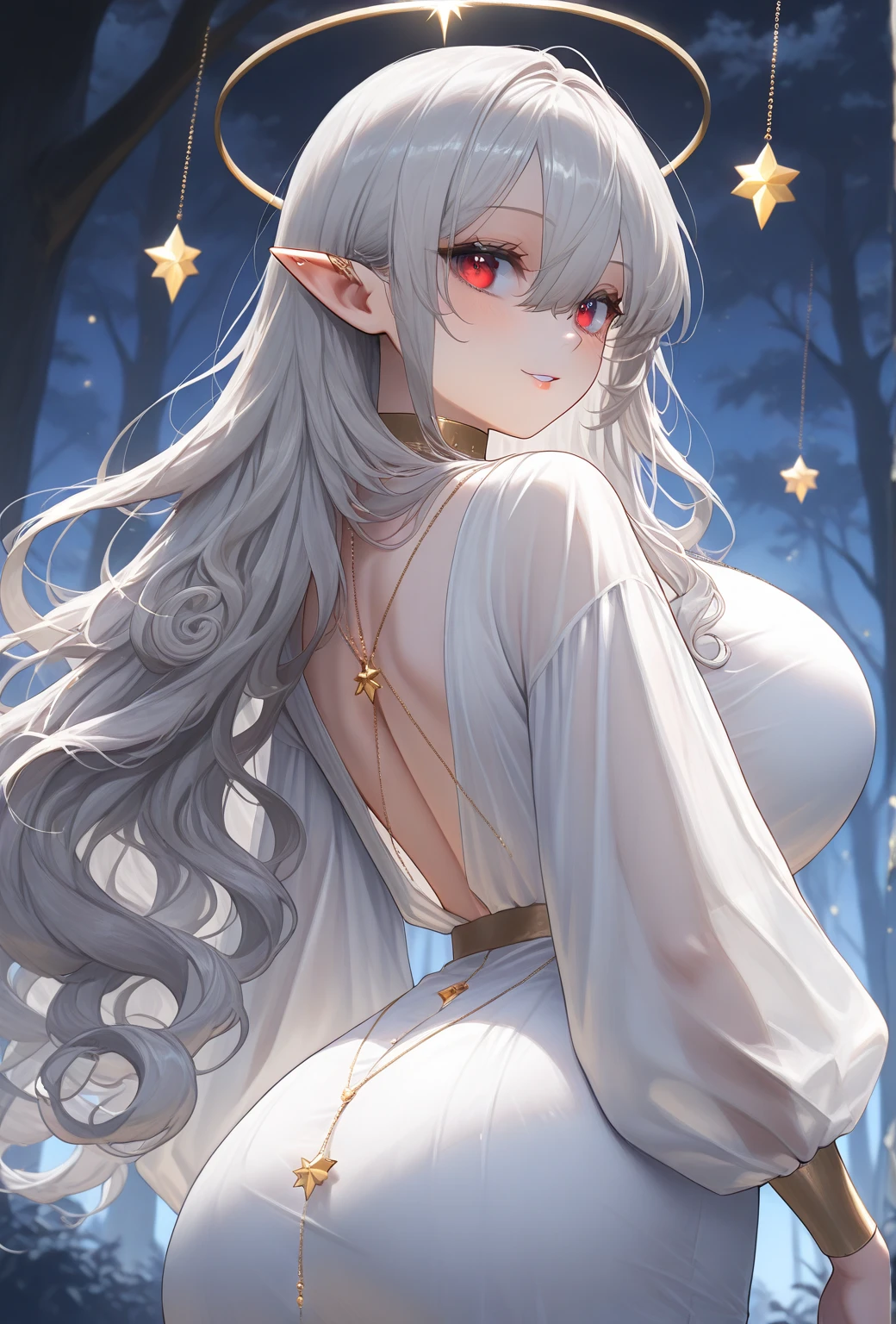 最high quality、high quality、best image quality、8K、最High resolution、High resolution、最high quality、masterpiece、whole body photos、 skin in every detail、 face in every detail、 eyes in every detail、 lips in every detail、 teeth in every detail、 ears with attention to detail、 hair with detailed details、arms with attention to detail、 hands with attention to detail、 fingers with attention to detail、 (fine hands、thumb1reference4)、 legs with attention to detail, feet with attention to detail, 8k, ultra HD, sharp focus, details hair, beautiful hair, details face, beautiful detail eye, details pupil, perfect hand, vibrant colours, soft lighting.
1girl, long hair, hair accessory, style hair, yellow hair and white hair, light green eyes, glow eyes, massive giant breast, bubble dress, slim body,
bedroom, night, standing, evening,