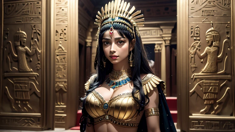 beautiful Cleopatra, Nemis crown, Dressing calmly,