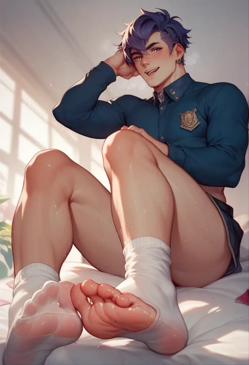 profile background, anime boy, serious face, defined body, blond hair, cyan eyes, detailed eyes and face, white shirt with a kanji in the middle, sitting on the sofa, in the living room, high-res portrait, character, fantasy, 4K, high resolution