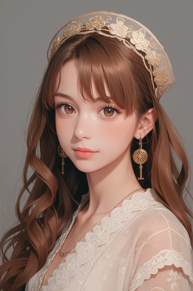 Ultra-realistic CG K ,((premium、8k、32k、Masterpiece、NFFSW:1.3)), (superfine illustration)、(super high resolution), (((adult body))), (Masterpiece, Best Quality:1.2),a beautiful girl,Skin details processing.,The eyes are finely described.,delicate hair,long wavy hair,long light hair,Wear a big bow on your head,black sweater,white dots,Skirt,green,clean background