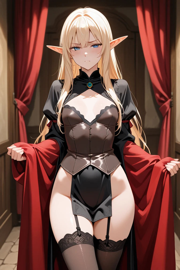 anime girl with long blonde hair, posing naked, anime goddess, seductive anime girl, blonde hair princess, succubus in short tight dress, ((a beautiful fantasy empress)), beautiful and seductive anime woman, beautiful succubus, extremely detailed artistic germ, cushart krenz art key women, blonde anime girl with long hair, beautiful seductive anime teen, her breasts as small as possible, because she is beautiful, is a goddess