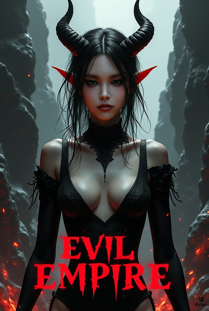 Female breasts、Left arm、large wings like bats