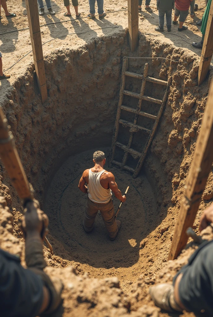 Digging a hole
