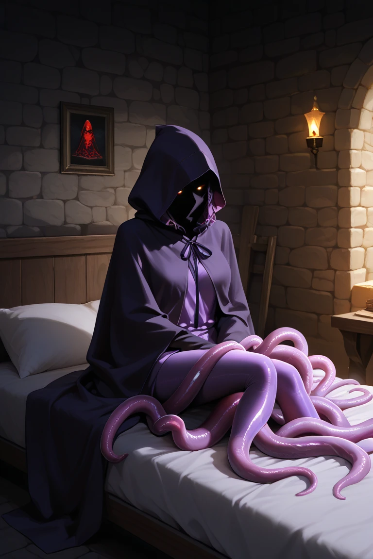 ((Masterpiece, best quality, 4k)) furry, male, gay, 2boys, first character is standing {one massively gigantic purple snake Naga made of shiny latex and slime, with purple scales and a black underbelly as well as large bull horns, a cobra hood, and red eyes that are behind a thick gas mask, is opening a seam that goes down his chest that opens to a mass of thick tentacles}, the second character is in front of him {who is a tan furred vampire bat furry with green eyes, a pink nose, and short blonde hair that hangs over one eye, the bat is wearing a straitjacket and screaming}, explicit, NSFW, tentacles are coiling around the bat to pull him in, the bat is crying and struggling, the Naga stands directly behind the bat