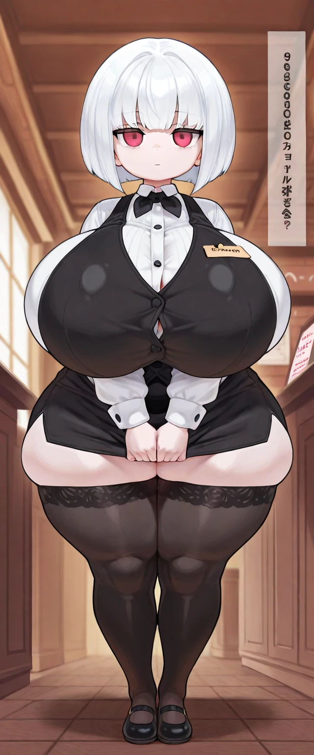 tmasterpiece,Need,A MILF,silber hair,large areolas,horn,By bangs,hugebreast,(plumw),slim,animesque，ssmile,[Wide hips],office,standing, aru \(blue archive\), --auto