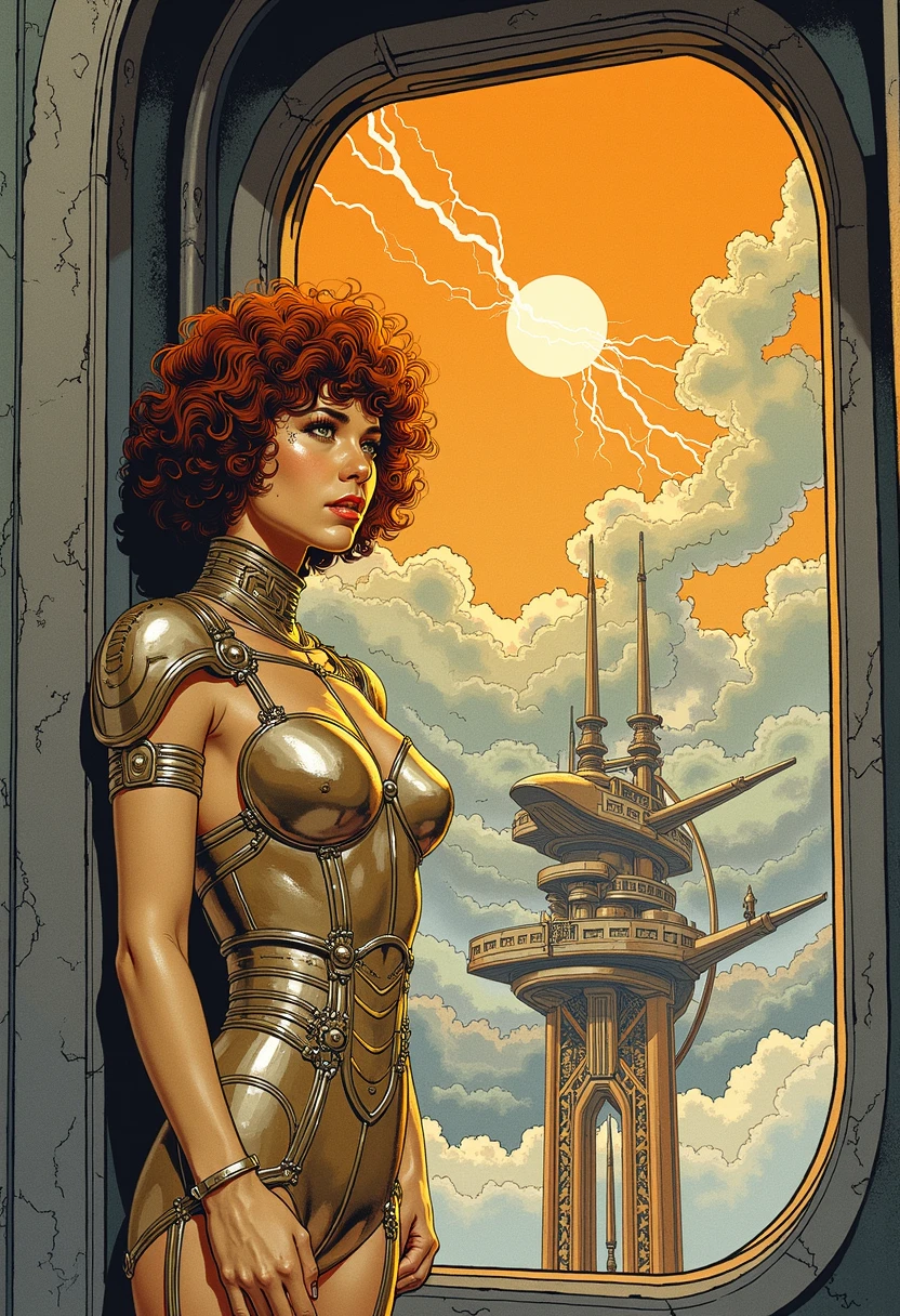 (best quality:1.33), (masterpiece:1.42), (realistic:1.24), (detailed:1.15), ,
photo of a retrofuture heavenly female cyborg on Mars, by boris vallejo,Norman Rockwell, Milo manara, artgerm, mcbess