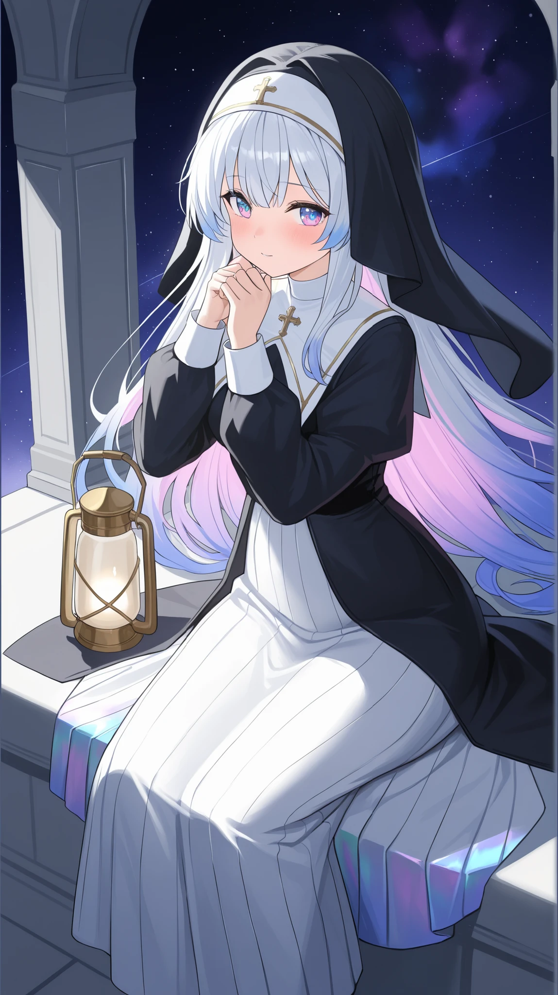 Nun, Monastic Clothes, Iridescent iris, 