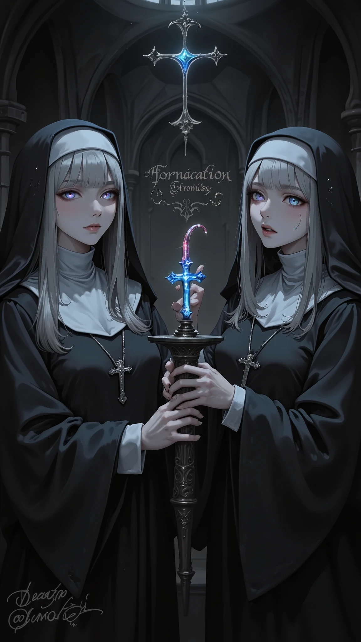 Nun, Monastic Clothes, Iridescent iris, 
