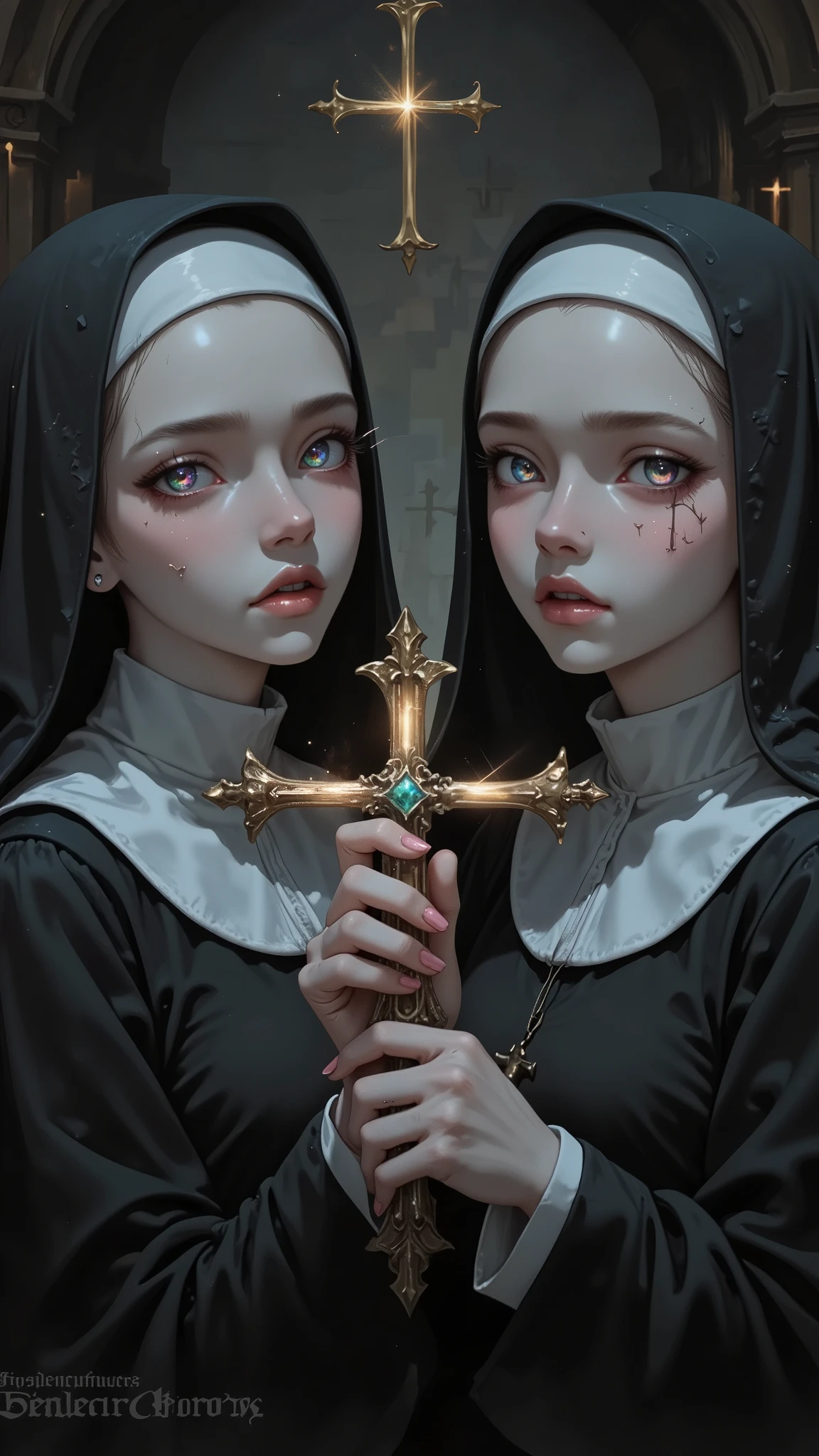 Nun, Monastic Clothes, Iridescent iris, 