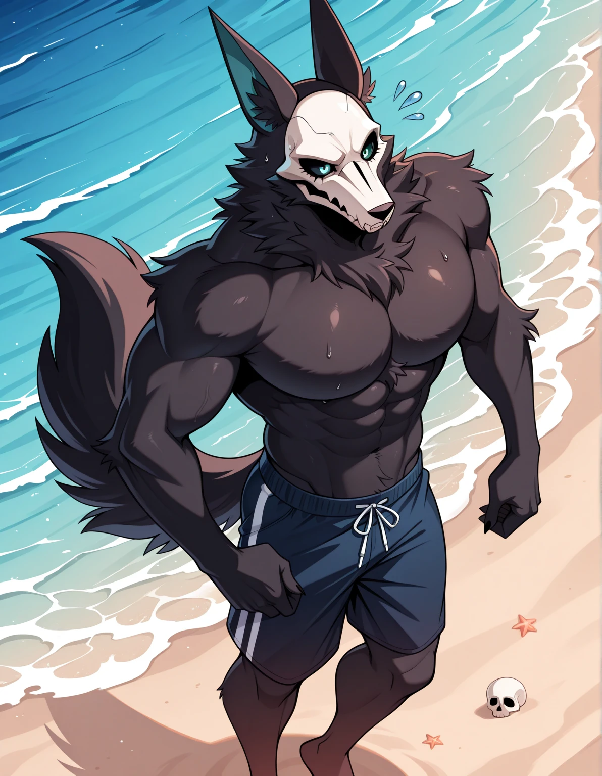 Dois lobos se beijando, lobo cinza e lobo branco, namorados, casal gay, lobo cinza de olhos fechados, speedos vermelho, e lobo branco de olhos bem abertos e amarelos, impressionado, speedos preto, se beijando, beijo, side view. 4k, high resolution, best quality, Postado em E621, corpo do antro, macho, , Macho, (very muscular, peitos fortes, fucinhos longos, peitorais fortes, Defined muscles:1.2), anatomia correta, (Fundo da praia, fundo do mar, sky background, dia:1.0), (blurry background, Plano de fundo fora de foco:1.2), (por wfa:1.0), (por Negger:1.0), sexy, (cel sombreado, sombreamento dos desenhos animados:1.2), lineart preto, contorno preto, flat coloration, (sombras fortes, sombras escuras:1.2), bojo, sombras sexy,