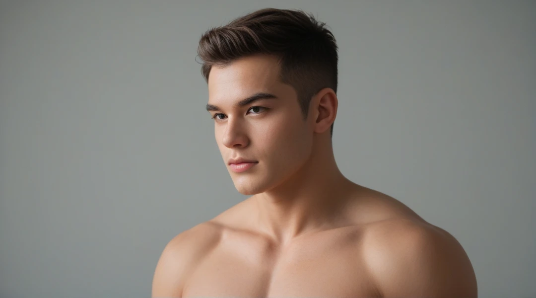 Masterpiece, an insanely handsome young east european male fitness model wearing in biker clothes, masculine, tall, strong, , standing at a fashion show, well endowed, (high detail:1 1), rough face, natural skin, high quality, beautiful eyes, (detailed face and eyes), (face: 1 2), noise, extra, real photo, PSD, lamp film photography, sharp focus, contrast lighting, detailed skin, high resolution 8k, crazy detail, realistic, professional photography, 8k UHD, SLR camera, soft lighting, high quality, film grain, Fujifilm XT3