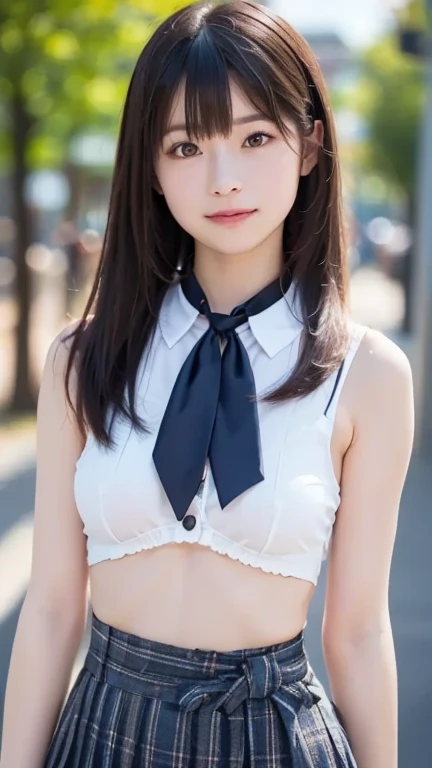 （8K、Raw photography、top-quality、​masterpiece：1.2),(Spread your legs wide,Open your legs wide),(Long bob cut),Two girls posing in front of camera、watching at viewers,Looking at the front,Bullish,Erotic,Pupils,white colors、bra very,de pele branca,kne,(Black pantyhose),absurderes,a small face,Parting the bangs from the middle、Forehead visible,(be shy,Tight eyes,glares,Bullish,skinny,Rasping,irate)、​masterpiece,top-quality、超A high resolution,Raw panties,ren,Beautiful fece,One Person, 独奏,fullllbody、cute little、Back to Student,JK school uniform,hi-school girl,A Japanese Lady,is standing,(((Lift the hem of the skirt, Lift the hem of the skirt with both hands, Lift the hem of the skirt yourself)))、（Photorealsitic：1.37）、Photon mapping,Realistic、Cute little face,Brown-eyed、(Red bow tie)、Radio City、Physically Based Rendering、Foreground、depth of fields、Blurry background、a picture,The girls、Body,beauty legs, Long legs, Thin leg,Tie your hair into one strand on your chest,(Bangs are visible), hair, s lips, Blue_The eye, nosesoft,(White shirt), (brown, Beige and white plaid pleated skirt), Knees are visible,Sheer clothing,, Thigh, Black cotton socks,Nogizaka Idol, 女優, Japanese ido、large full breasts、cleavage of the breast、Unbutton your shirt to reveal your chest、(Clearly visible detailed female pubic shape: 1.4), Masturbation Girl，fully body photo、skirt lift by yourself、Lifting the skirt with your own hands、super definition、lowfers、、、No bra、No pubic hair、The pubic area is wet、Schools、In the street、Downtown Boulevard、Crowds、Watched over by many、Black knee-high stockings、Black knee-high socks、20yr old、very large breast、A smile、Revealing clothing、Watched over by many、Roads with many people、Twin girls、2guys、2 girls、Two girls pose for the camera