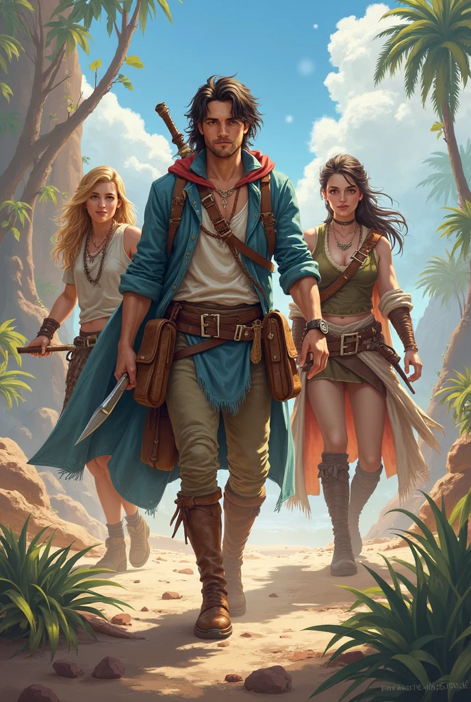 Oil paints A slave girl with dirty rags, barefoot, turquoise eyes, violet hair, pale skin, cuts all over her body is bought free by a pirate gang consisting of teenagers, all very friendly, have brown hair in different shades. There are blue,green red eyes 5 members