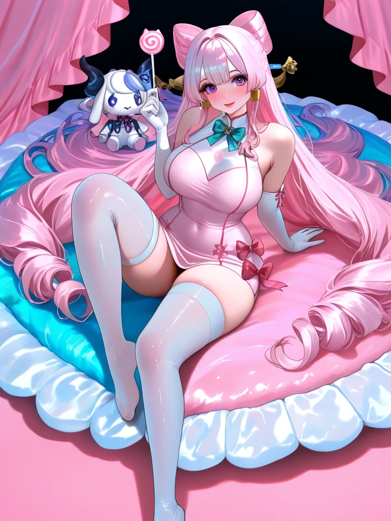 Anime Digital Art, Liquid Style, Radiant Goddess Jelly Therianthrope, Translucent Form, Opulently Gelatinous, Surrounded by Rainbow Droplets, Reflecting Otherworldly Beauty, Fantastical Blending of Nature and Fantasy, Full Body View Imagine a goddess with the form of a jelly therianthrope, radiating joy in every curve of her translucent, gelatinous body. Her ethereal beauty is magnified by the rainbow-hued droplets that surround her, each one reflecting her fantastical essence. The combination of her otherworldly form and the natural beauty of